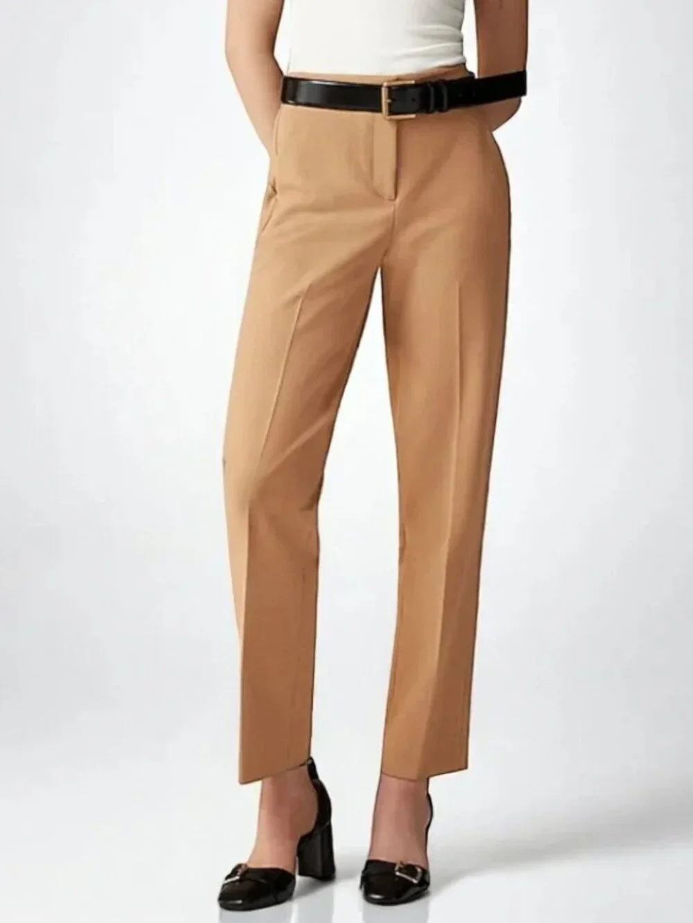 J. Crew Tan Kate Women Pants 12P Carreman Four-Season Stretch Office CC442